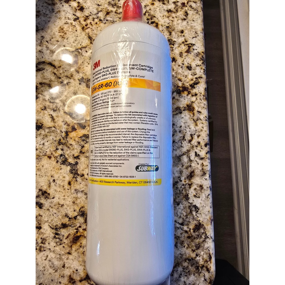 3M SW-SR-60 ICE Water Filter Replacement Cartridge for SW260-PLUS SW-COMPLETE